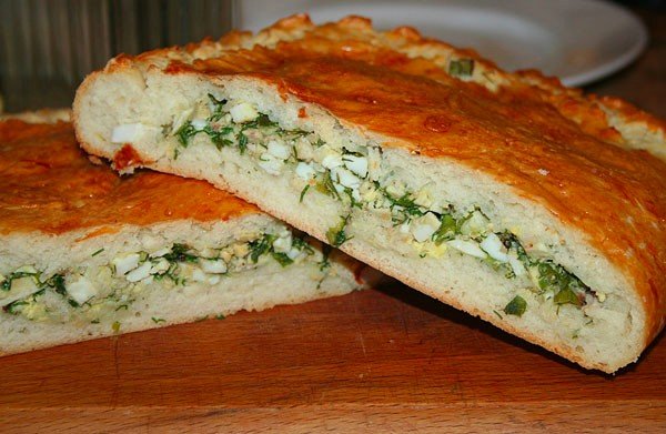 Пирог с яйцом и зеленым луком. Рецепт