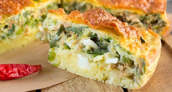 Быстрый и простой рецепт выпечки: Заливной овощной пирог с сыром