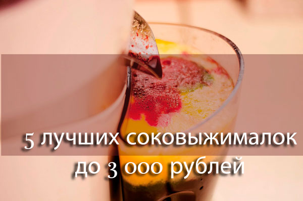 5 лучших соковыжималок до 3 000 рублей