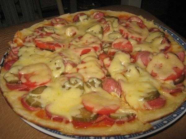 Пицца на сковороде за 10 минут. Рецепт с фото