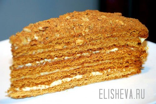 Быстрый торт Медовик из наливного (жидкого теста). Простой рецепт