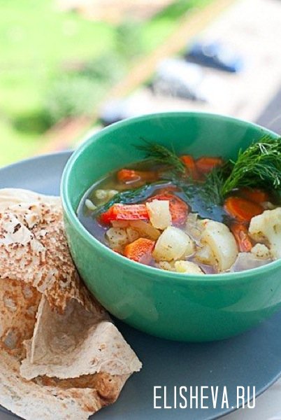 Легкий овощной суп. Пошаговый рецепт с фото