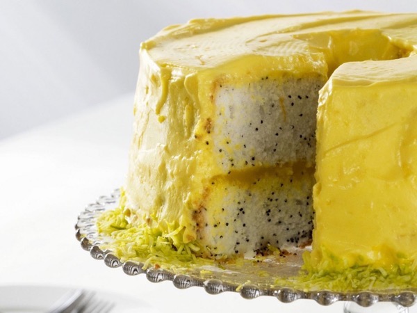 Лимонный торт с маком. Рецепт с фото