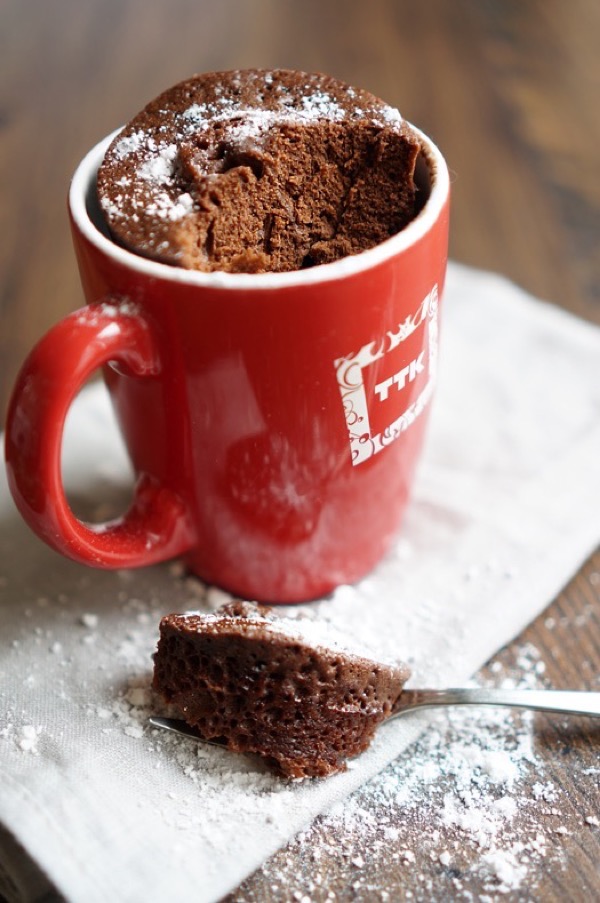 Шоколадный кекс в чашке за 3 минуты в микроволновке, пошаговый рецепт с фото