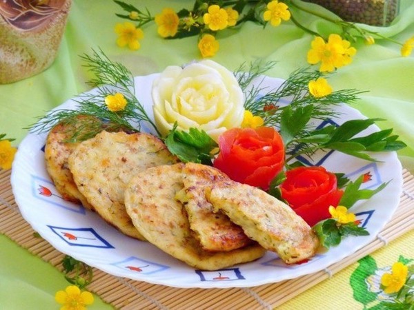 Кабачково-сырные оладьи, пошаговый рецепт с фото