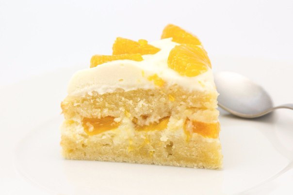 Лимонный торт с мандаринами, рецепт с фото